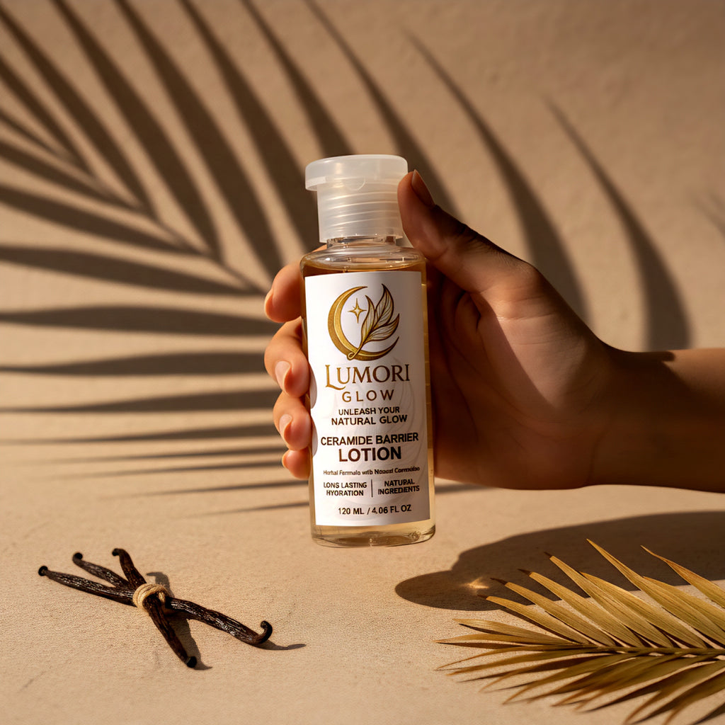 Lumori Glow Ceramide Barrier Lotion - Natural Hydrating Body Lotion for Face, Hands & Feet | 120ml