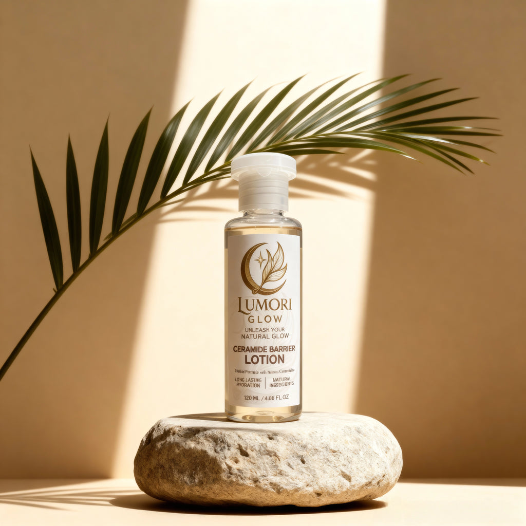 Lumori Glow Ceramide Barrier Lotion - Natural Hydrating Body Lotion for Face, Hands & Feet | 120ml