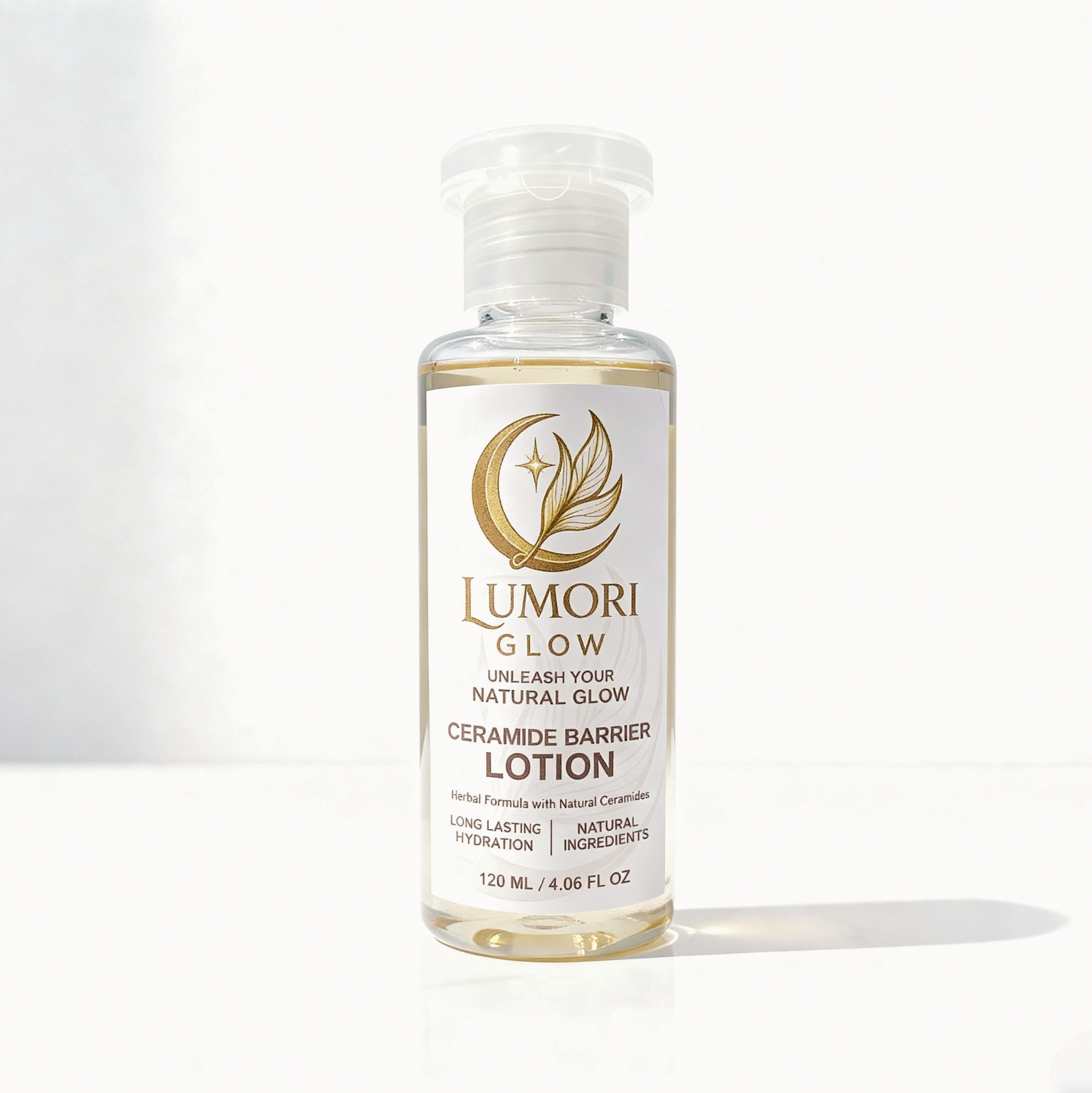Lumori Glow Ceramide Barrier Lotion - Natural Hydrating Body Lotion for Face, Hands & Feet | 120ml